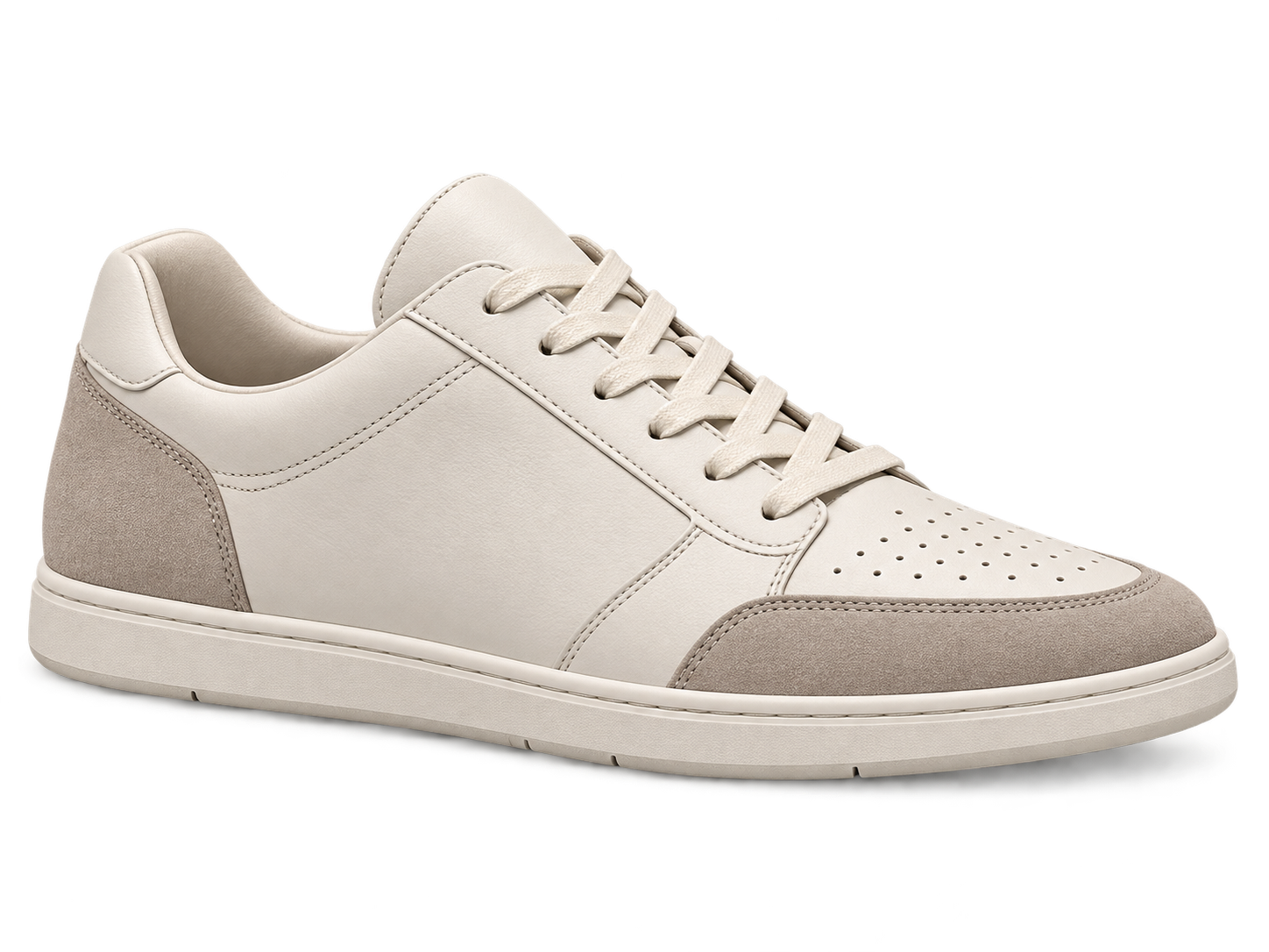 Ascent sneaker in a cream and taupe colorway