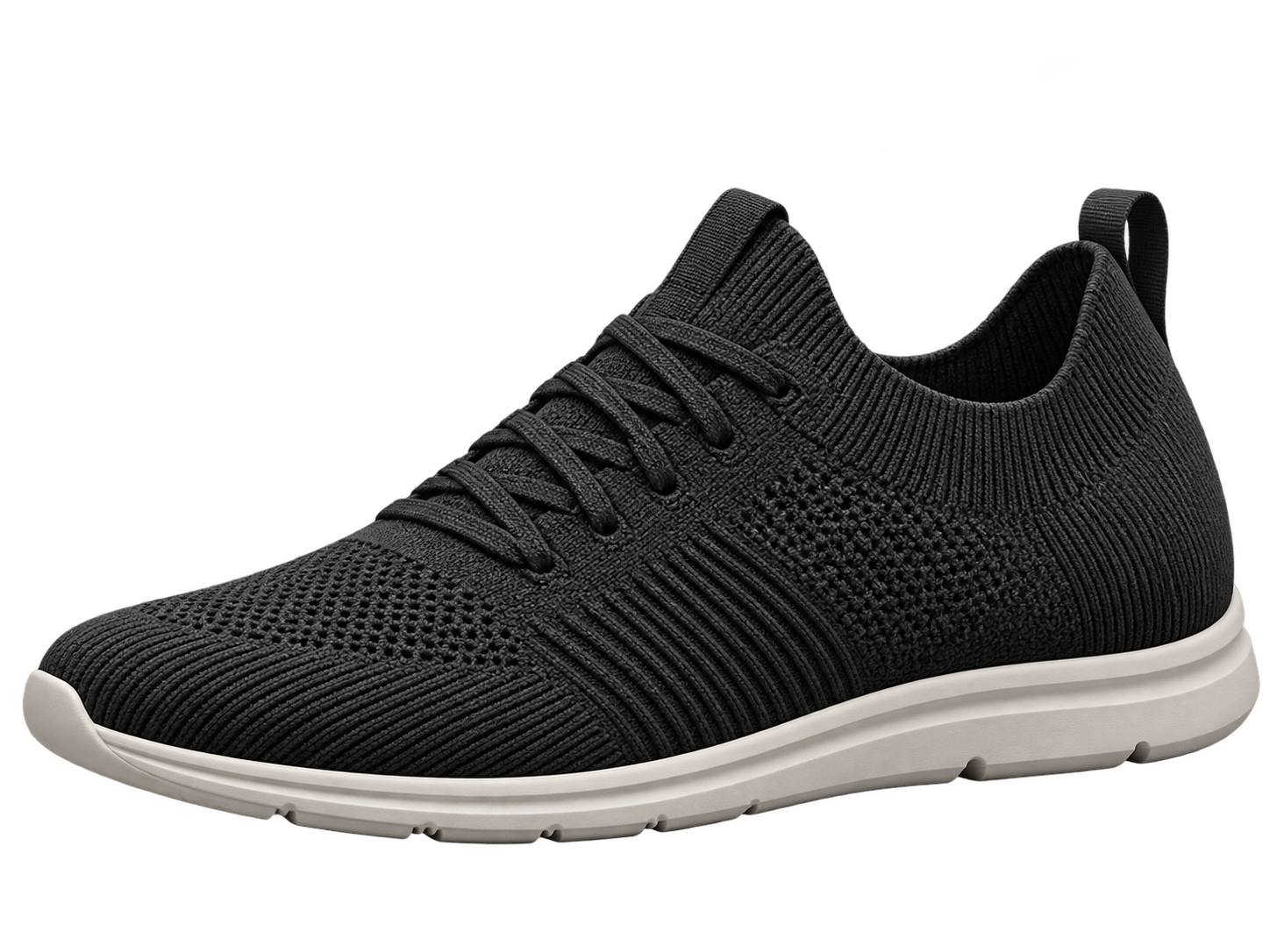 Ascent sneaker in an all black knit colorway