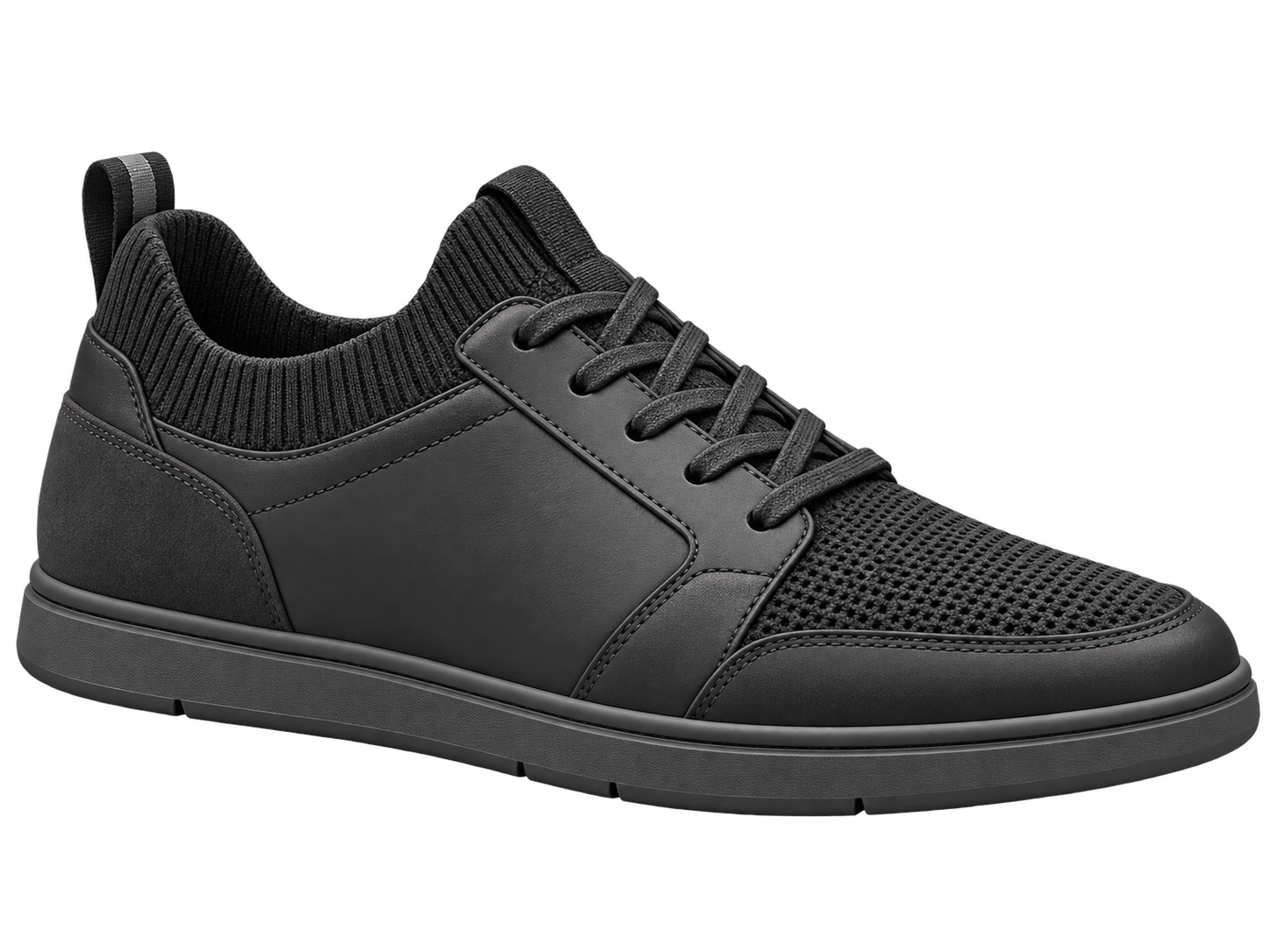 Ascent sneaker in a black leather knit colorway
